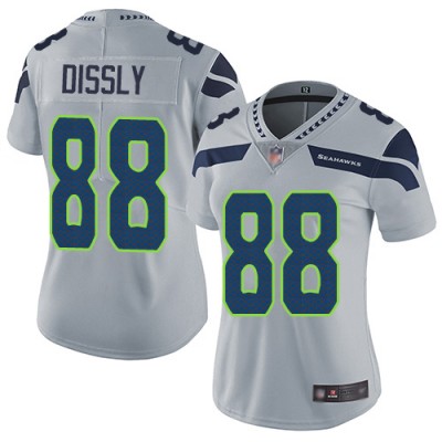 Nike Seattle Seahawks #88 Will Dissly Grey Alternate Women's Stitched NFL Vapor Untouchable Limited Jersey